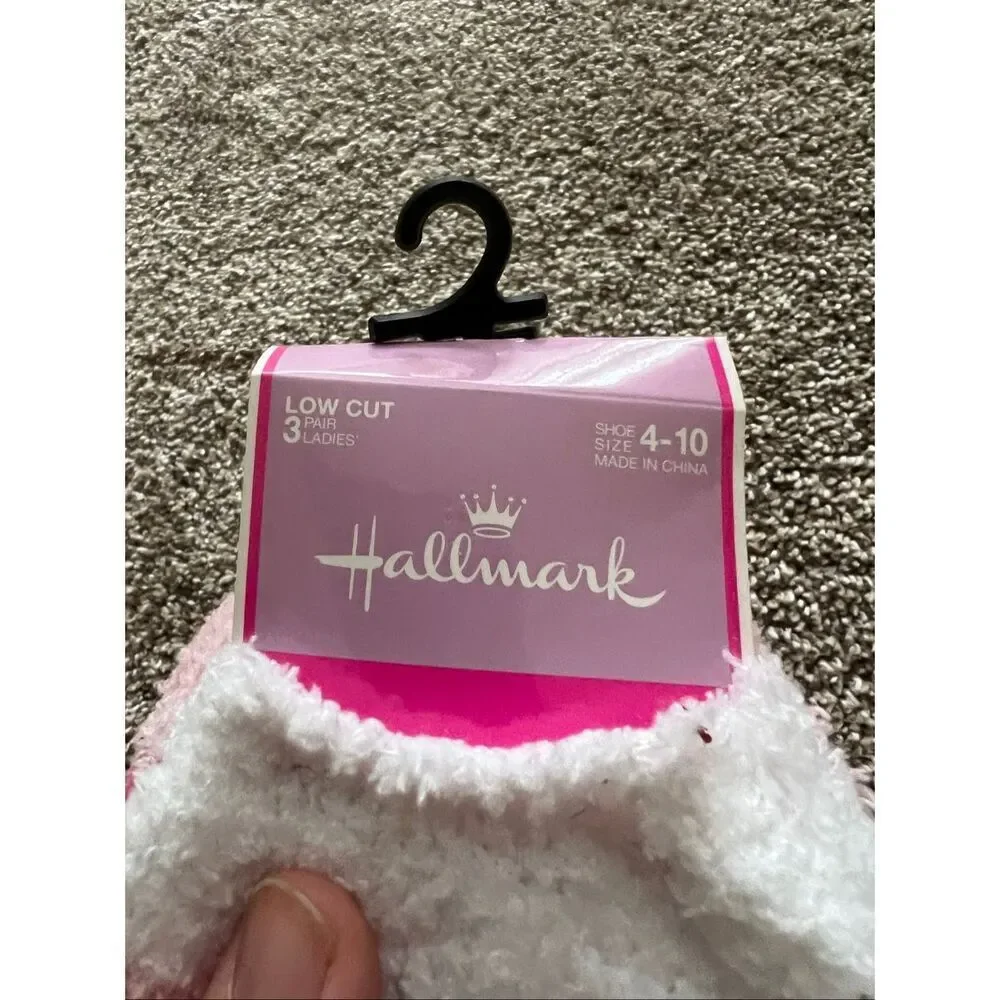 Hallmark Fuzzy Low Cut Easter Socks Woman’s Size 4-10 NEW 3 Pairs